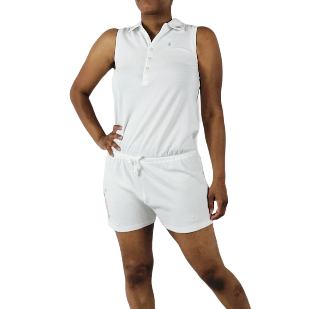 Polo Ralph Lauren Floral Cotton White Romper